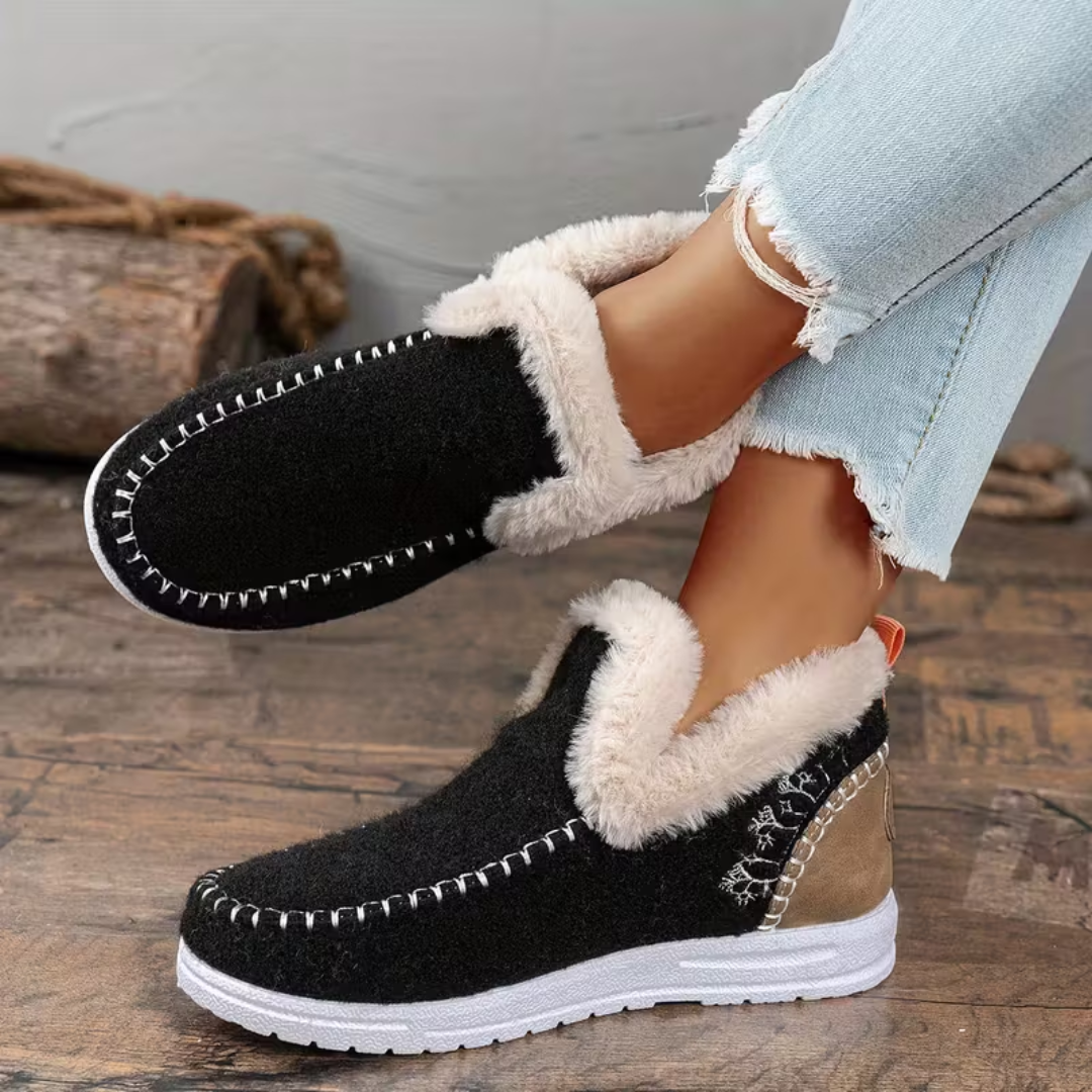 CozyStep: Botines Aterciopelados de Invierno para Mujer