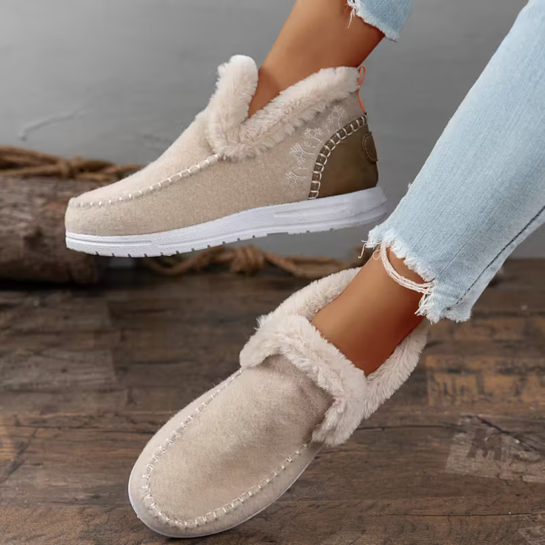 CozyStep: Botines Aterciopelados de Invierno para Mujer