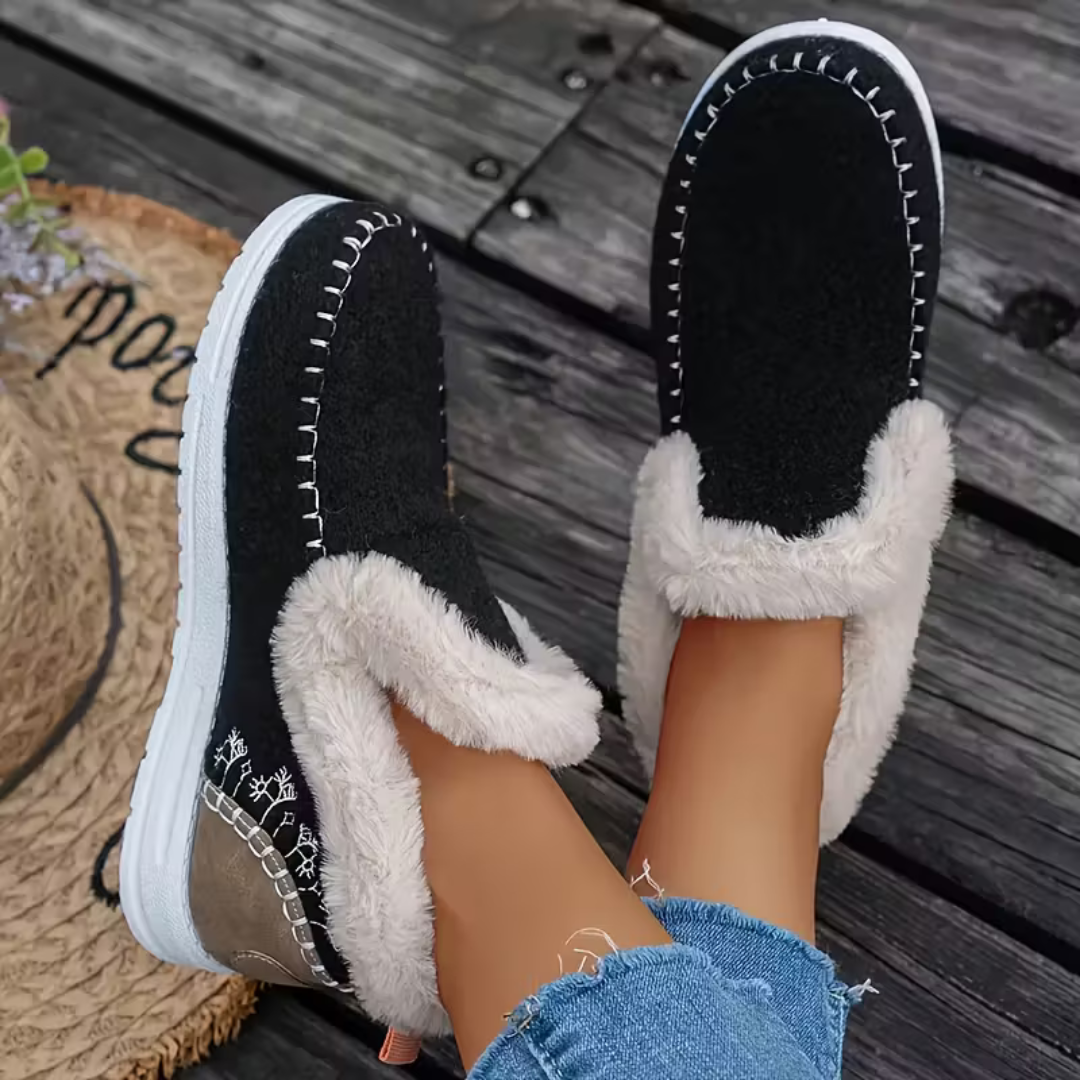 CozyStep: Botines Aterciopelados de Invierno para Mujer