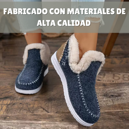 CozyStep: Botines Aterciopelados de Invierno para Mujer