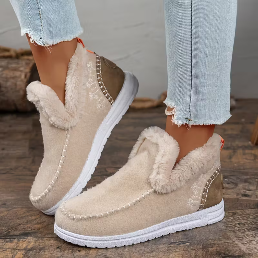 CozyStep: Botines Aterciopelados de Invierno para Mujer