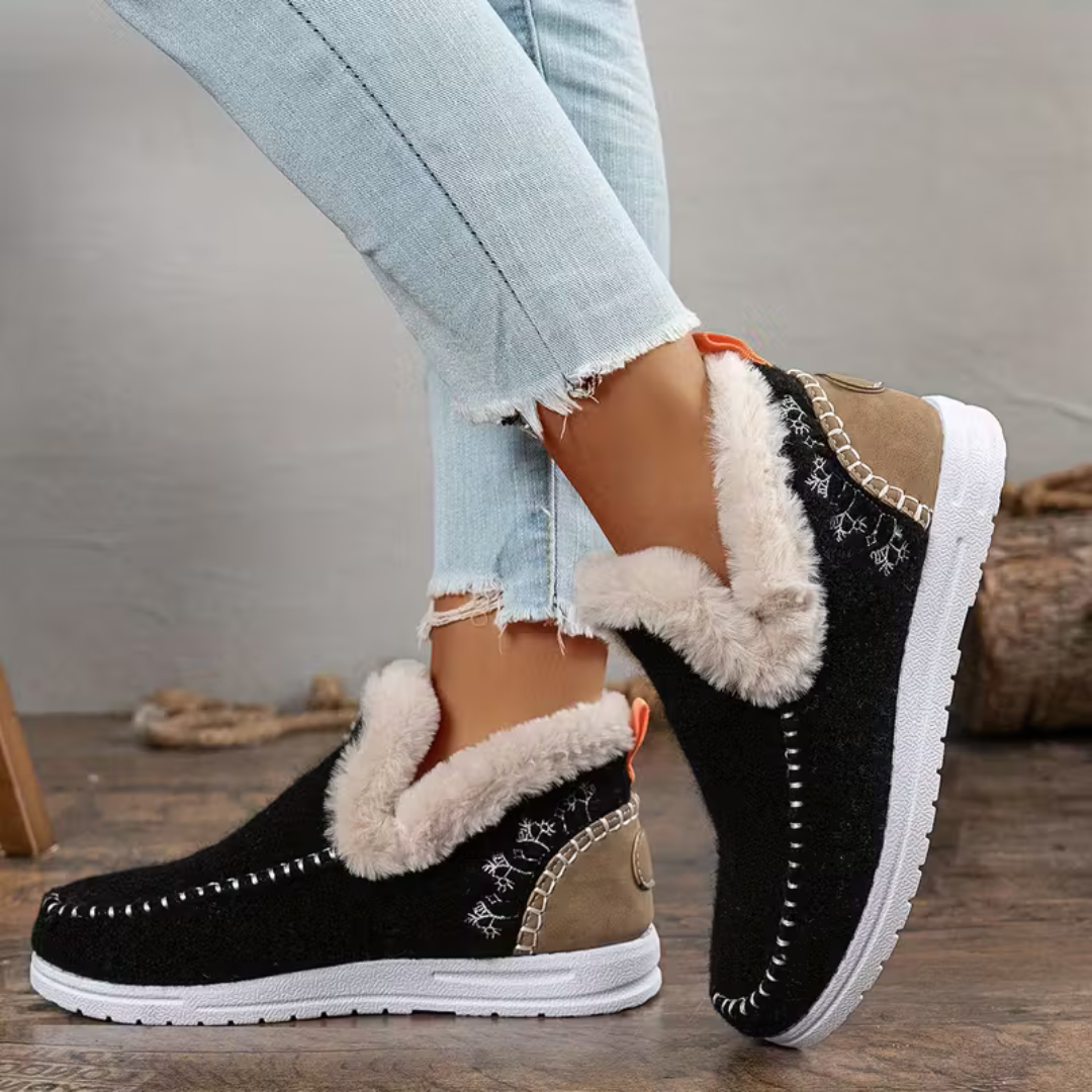 CozyStep: Botines Aterciopelados de Invierno para Mujer