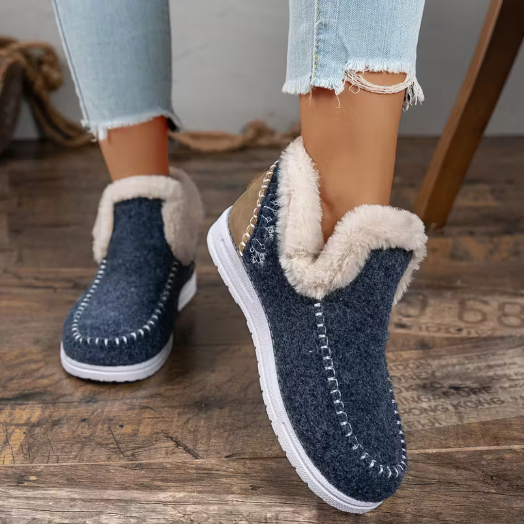CozyStep: Botines Aterciopelados de Invierno para Mujer